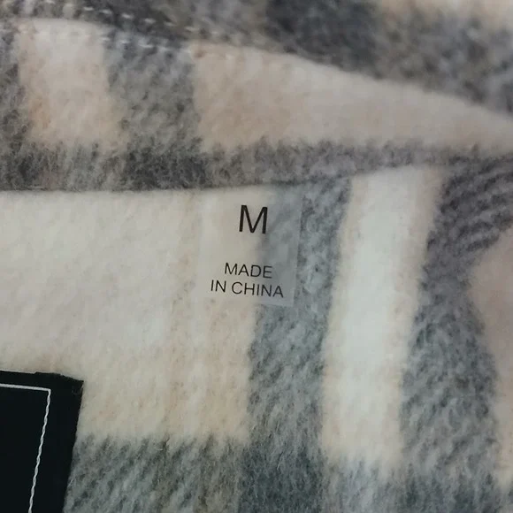 BAGATELLE COLLECTION Women's Plaid Blazer Jacket Cream Gray Size M Single Button - Picture 5 of 12